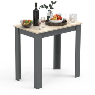 ebuy24 Ebuy24 - Tavolo da pranzo in legno vcm a. 76 x l. 80 x p. 50 cm Tavolo da cucina Tavolo da pranzo Esal (Antracite / Rovere Miele)
