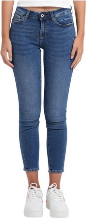 Fracomina Jeans, Dames, Blauw, W34, Katoen, Slim Fit Jeans met Push-up Effect