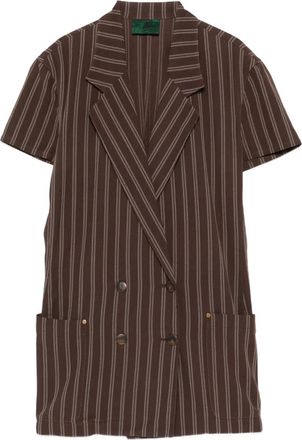 Jean Paul Gaultier Blazer a righe - Marrone