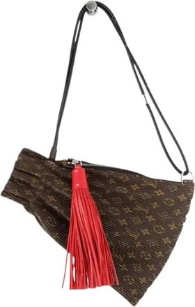 Louis Vuitton Pre-owned Explorer plisse Bucket Bag - Dames - Vintage Tas - Bruin - ONE Size - Leer - Vintage