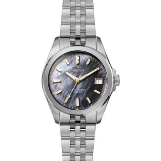 Shinola Circadian Monster Mother-of-Pearl Automatic Bracelet Watch, 36mm in Grey at Nordstrom