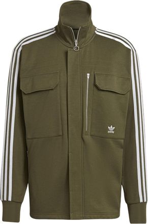 adidas Mens adidas originals x Work Parley Crossover Casual Breathable Stripe Long Sleeves Olive Shirt HD2515