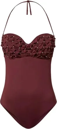 Twinset Badmode, Dames, Bruin, M, Polyester, Bandeau Badpak