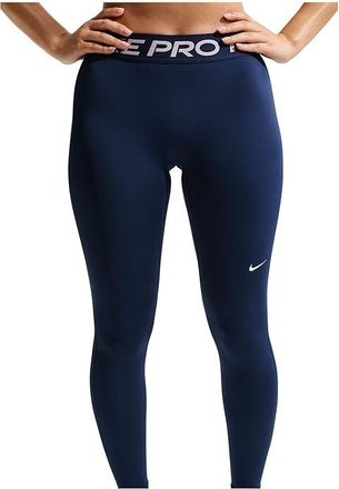 Nike Pro Mid-Rise Full-Length Leggings Womens Workout Midnight Navy/White : XL (US 16-18), Polyester/Spandex