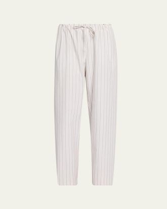 パンツ The Row SS25 The Row Trousers Beige (8884 W3897TAU) Women's Pants & Shorts in Silk, Linen & Cashmere | The Row