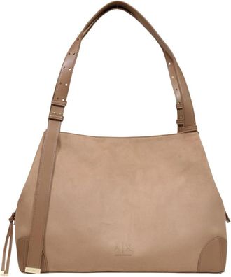 A|X Armani Exchange Alice M Tote Bag - Dames - Schoudertassen - Beige - ONE Size - Polyester - Tassen