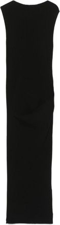 Rick Owens Gebreide Lange Jurk - Dames - Casual kleedjes - Zwart - M - Katoen - Kleedjes