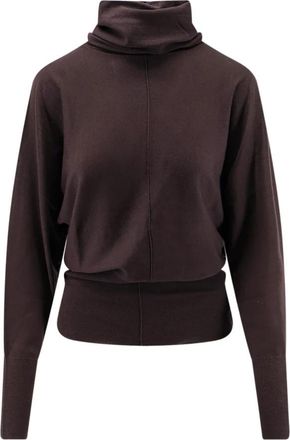 SOEUR Lindsay Turtleneck - Dames - Coltruien - Bruin - M - Wol - Truien & Vesten