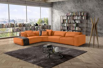 Egoitaliano Ecksofa »Beverly, extravangantes Designsofa mit erstklassigem Sitzkomfort« wahlweise mit elektrischer Relaxfunktion, Kopfteilverstellung