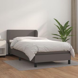 vidaXL Estructura De Cama En Esquina Gris Oscuro 90 X 190 Cm