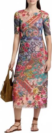 Johnny Was Astrid Mesh Midi Dress In Evie