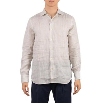 Saint Barth Pamplona Shirt - Heren - Casual Overhemden - Roze - XL - Linnen - Overhemden
