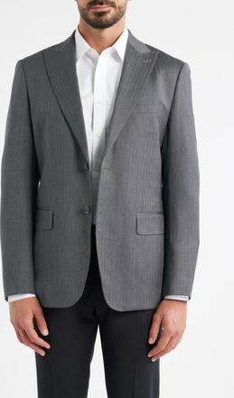 Daniel Hechter Modern Fit Grey Wool Blend Herringbone Sport Coat at Nordstrom, Size 42 Regular