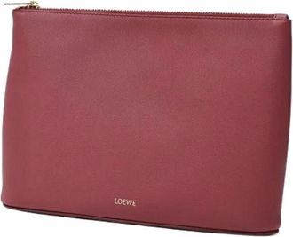 Loewe Pre-owned Clutch bag - Dames - Vintage Clutch - Rood - ONE Size - Leer - Vintage