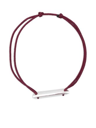 Le Gramme cord bracelet - unisex - Sterling Silver - One Size - Red