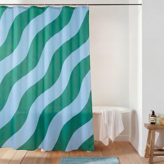La Redoute Interieurs Bedrukt douchegordijn, gerecycled polyester, VAGUE