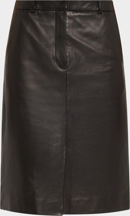 Veronica Beard Maxine Leather Skirt