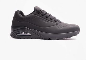 Skechers UNO - STAND ON AIR Mens Trainers All Black Textile - Size UK 10.5