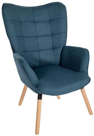 Clp Sill&oacute;n Garding Tapizado En Tela Azul