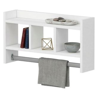 Dmora Estante Cortale, 4 Estantes, 64x15x35h Cm Blanco
