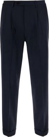 Michael Coal Double-Pleat Tech Broeken - Heren - Nette broeken - Blauw - W33 - Broeken