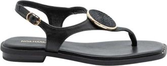 Noa Harmon Siren Sandal - Dames - Sandalen - Zwart - 36 EU - Leer - Schoenen