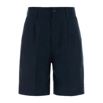 Woolrich Casual Shorts, female, Blue, Size: W26 Lyocell Linen Shorts