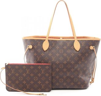 Louis Vuitton Brown Cerise Coated Canvas Leather Handbag Pouch Tote Bag (Pre-Owned)