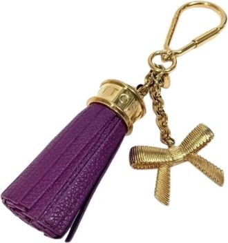 Louis Vuitton Pre-owned Accessories, female, Purple, Size: ONE SIZE Pre-owned Leather Keyring