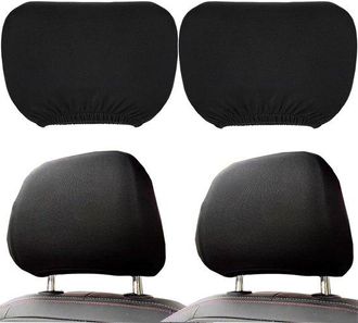 OEM Juego De Fundas Para Reposacabezas De Coche, Negro, Universal, Lavable, Resistente Al Polvo Y Al Desgaste, Suave Y Ajustada, Reposacabezas