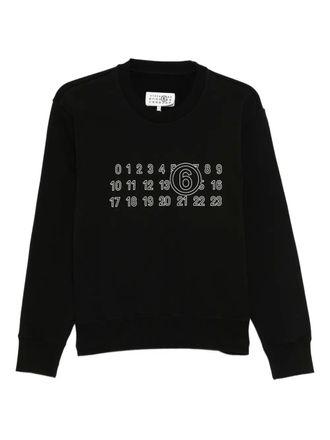 Maison Margiela logo-print sweatshirt - Black