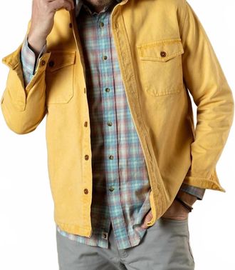 Duck Head Garment Dyed Duck Canvas Jacket In Sunwashed Yellow