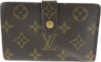 Louis Vuitton Pre-owned Wallets, female, Brown, Size: ONE SIZE Pre-owned Portefeuille Viennois Monogram Compact Wallet