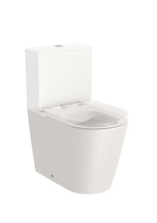 Roca Inodoro Tanque Bajo Compacto 600mm Beige Inspira Round Adosado Pared