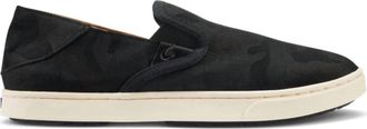 Olukai Womens Pehuea Pai Slip-On Sneakers In Lava Rock / Ke Au Camo Lrke