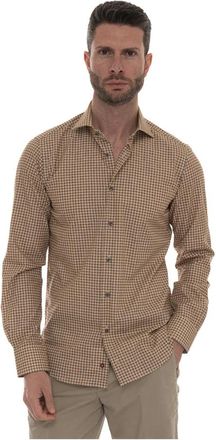 Carrel Casual Overhemd - Heren - Casual Overhemden - Beige - XL - Katoen - Overhemden