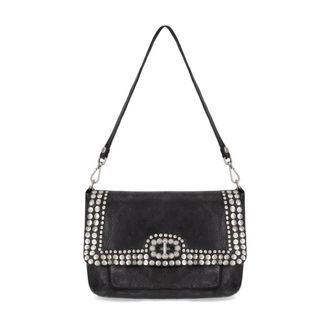 Campomaggi Black Orchidea Crossbody Bag - female - Campomaggi - Shoulder Bags - Black - ONE SIZE - Bags