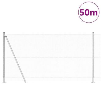 Berkfield Home Hexagon Fence 1.2x50 m Galvanised Steel in Silver