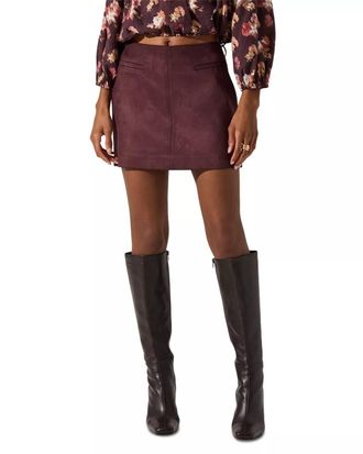 Astr Laudine Mini Skirt In Plum