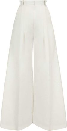 Nina Ricci tailored palazzo trousers - women - Viscose/Linen/Flax/Cotton - 40 - White