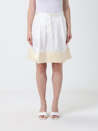 Toteme A-Line Satin Mini Skirt with Button Closure