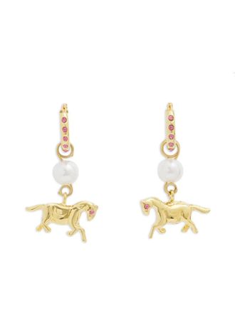 Marni horse-pendant earrings - Gold