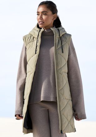 Elbsand Steppweste ELBSAND, Damen, Gr. S (36), gr&uuml;n (khaki), Obermaterial: 100% Polyester. Futter: 100% Polyester. F&uuml;llung: 100% Polyester, unifarben, comfort