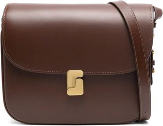 SOEUR maxi Belissima crossbody bag - women - Cotton/Calf Leather - OS - Brown
