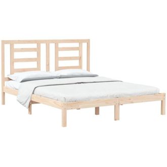 vidaXL Estructura De Cama Sin Colch&oacute;n Madera De Pino Blanco 150x200 Cm Vidaxl