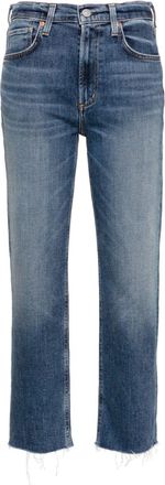 Citizens Of Humanity mid-rise cropped jeans - women - Cotton/Polyurethane - 23 - Blue