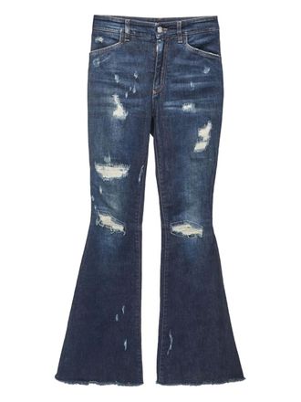 Dolce & Gabbana Jeans svasati con effetto vissuto - Blu