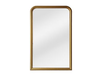 Vente-Unique Gran espejo de madera de paulownia - L. 120 x H. 190 cm - Dorado efecto lat&oacute;n - HELOISE