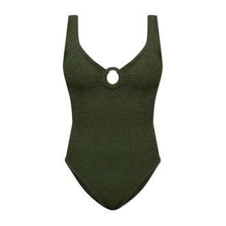 Hunza G Dames, Badkleding, Groen, Maat: ONE Size Polyamide