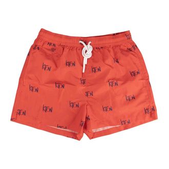 Kiton Beachwear, male, Red, Size: M Swim Trunks Regular Fantasy 100% Handmade
